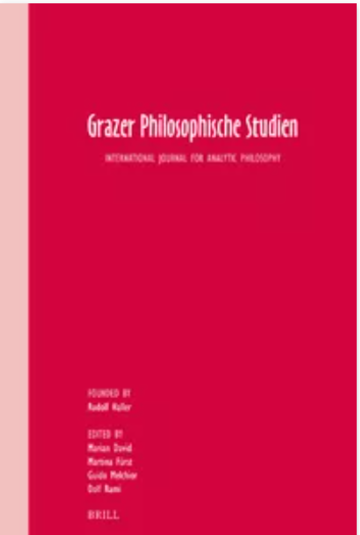 Grazer Philosophische Studien Coverbild Grazer Philosophische Studien